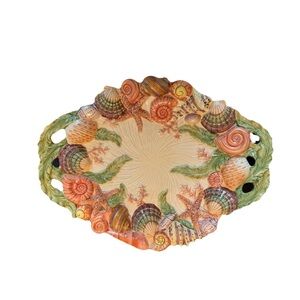 🐚 Stunning Fitz & Floyd Classics Coastal Seashell Platter 🐚